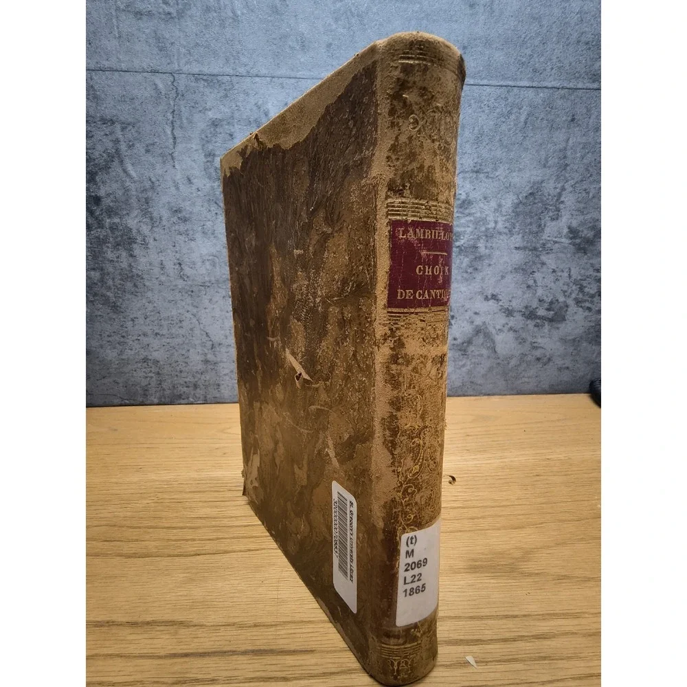 1865‎ Choix De Cantiques Pour Toutes Les Fetes De L'Annee Lambillotte Music